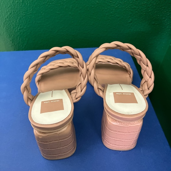 Dolce Vita Tan Braided Block Heel Sandals - Picture 4 of 5